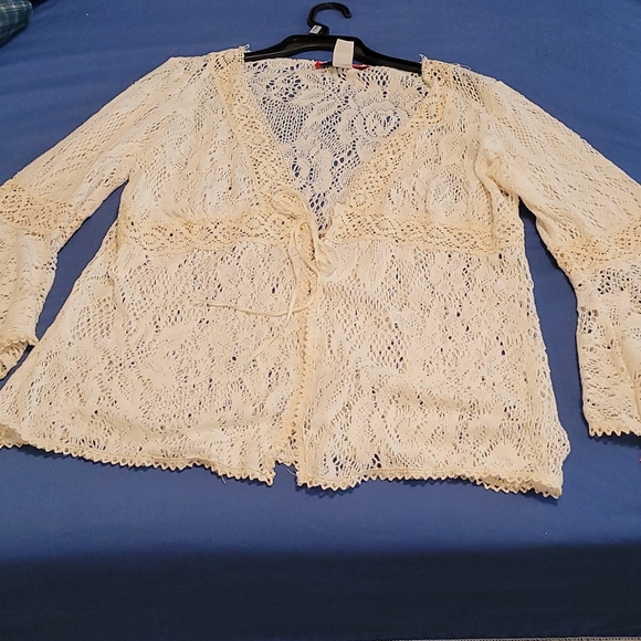 Cotton lace sweater - Picture 3 of 12